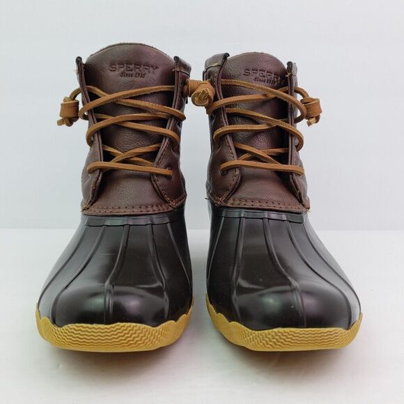 Sperry Top Sider Saltwater Toddler Sz 12 Brown Leather Waterproof Duck Boots - Picture 6 of 12